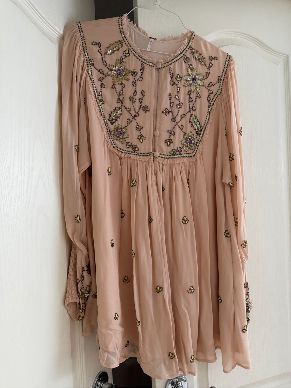 Free People Bali Golden Sun Dress - Blush Pink Mini Dress (Rosemoon) - Picture 8 of 8